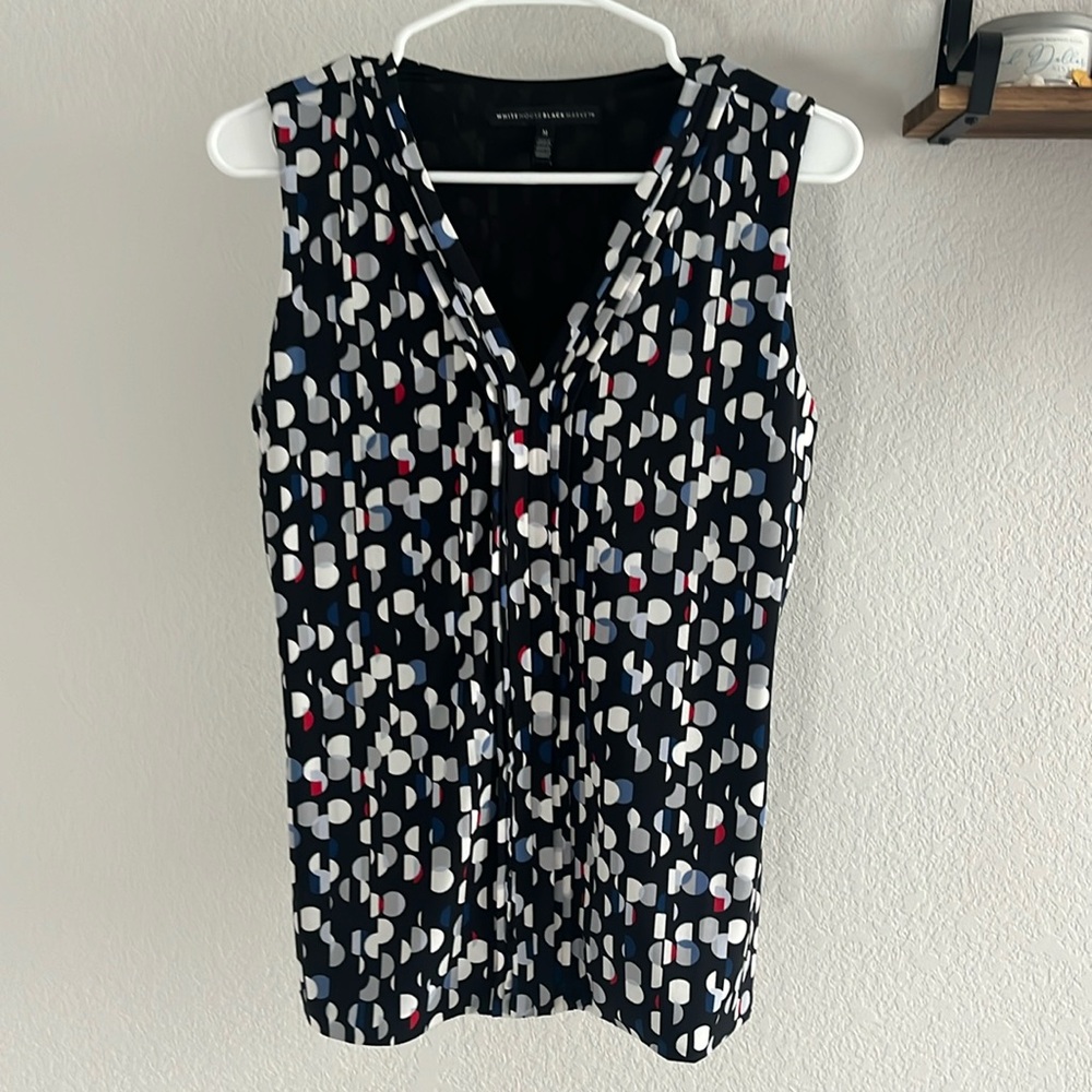 black polka dot blouse